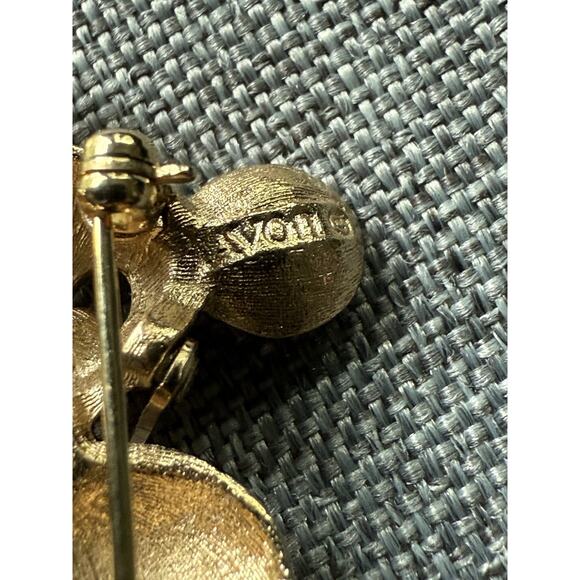 Vintage Avon Mouse Brooch Articulated Moving Glasses Amber Rhinestone Eyes Pin - Picture 4 of 5